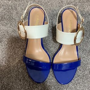 Allegra K heels blue and white size 9